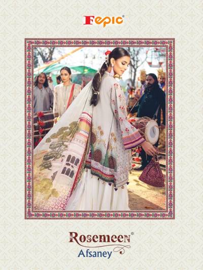 Rosemeen Afsaney By Fepic Designer cotton Pakistani Salwar Kameez Collection